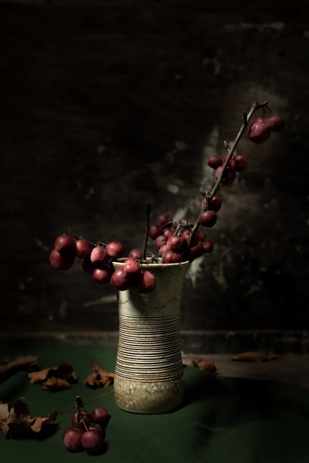 Fine Art kaart | Appeltjes in beker van aardewerk