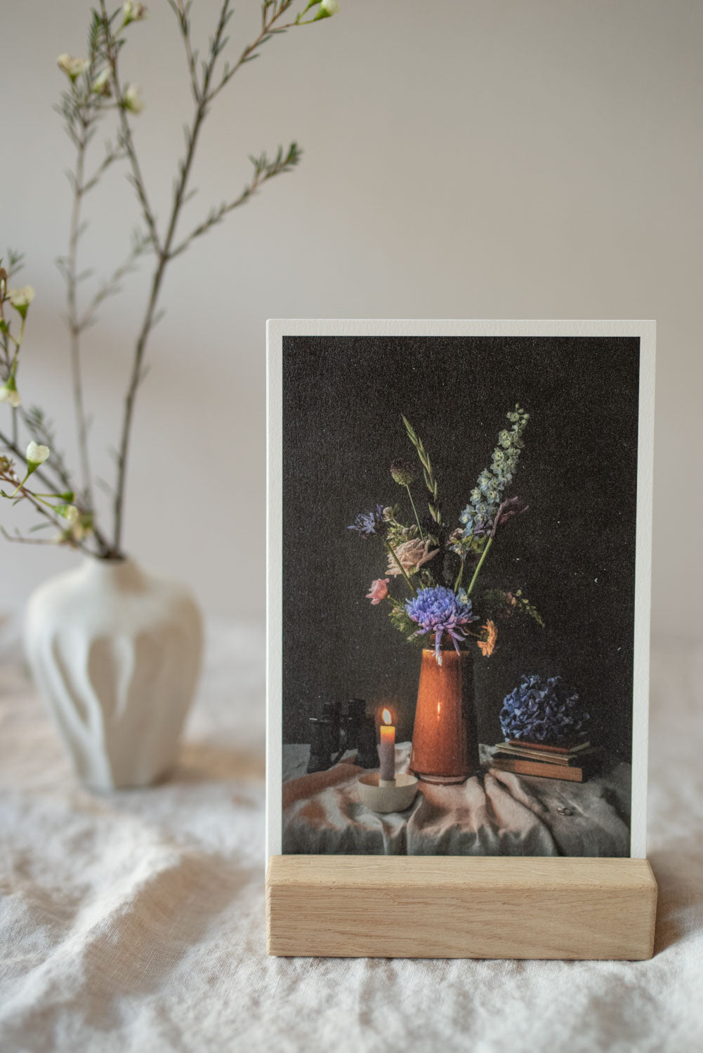 Fine Art kaart | Peren en vijg op houten snijplank