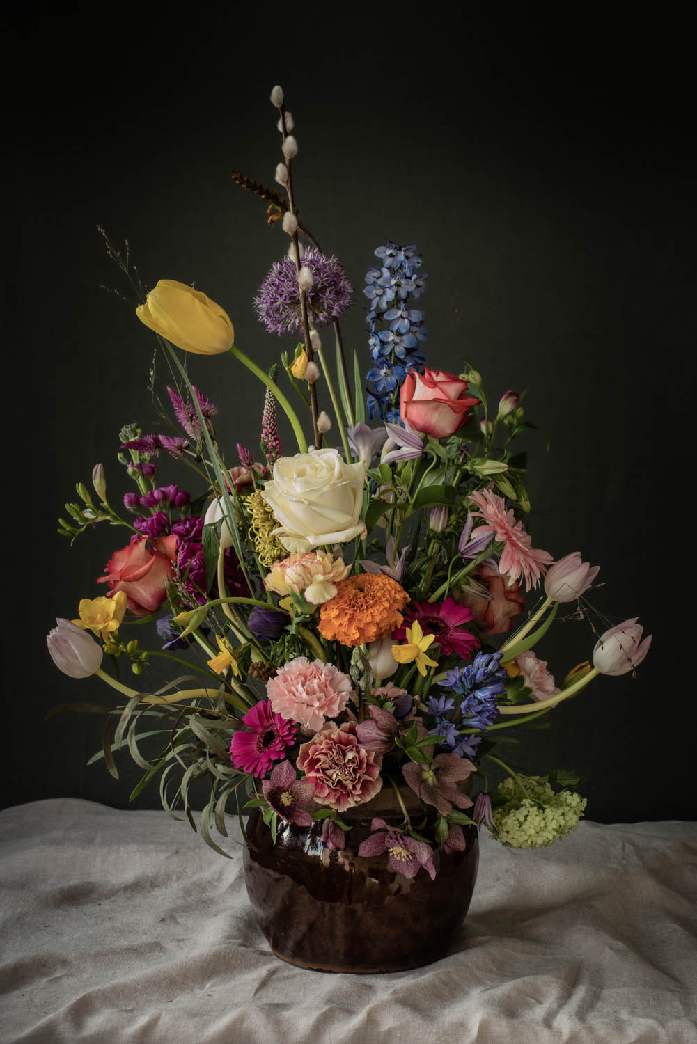 Stilleven | Lente boeket met kleurrijke bloemen